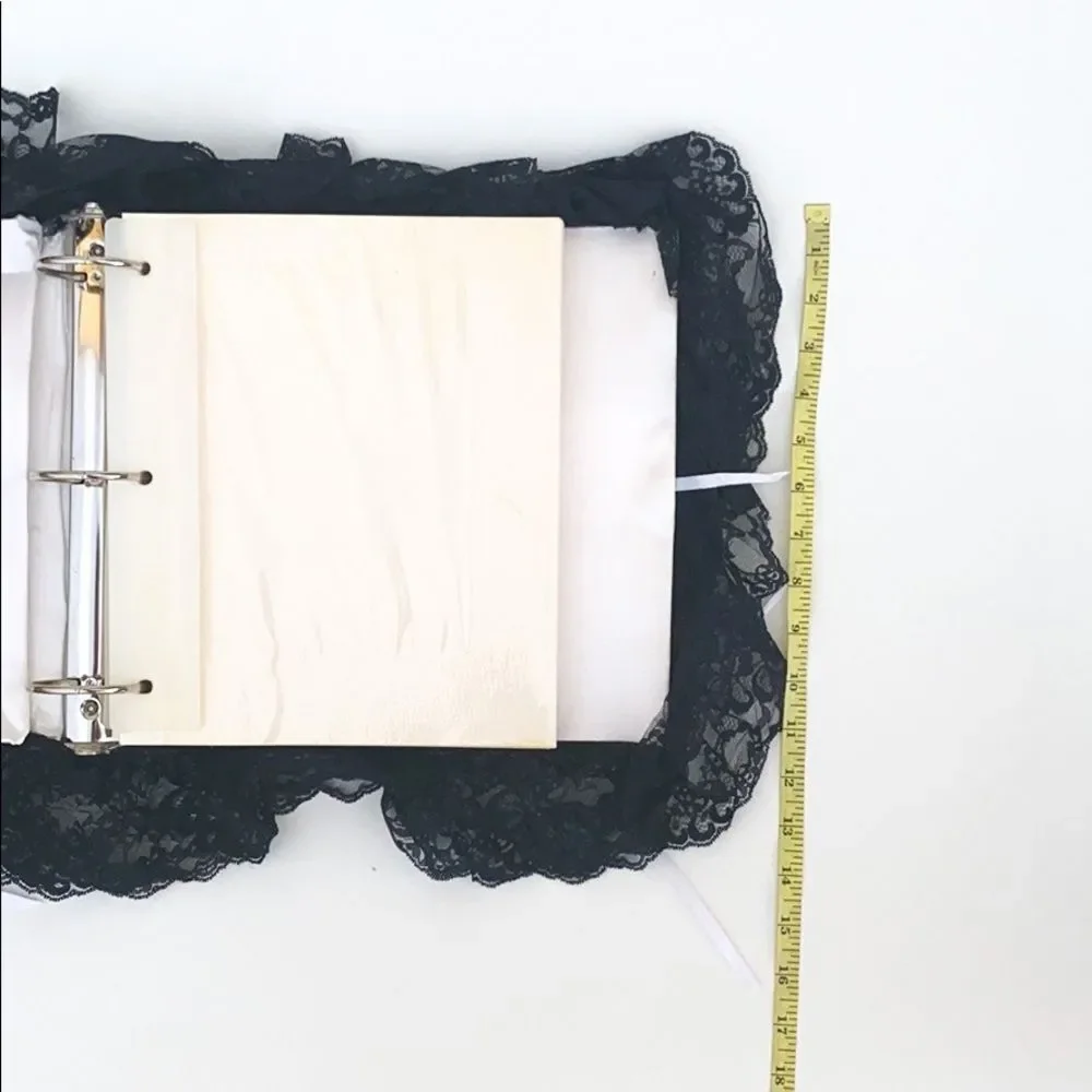 Vintage Black Lace White Wedding Photo Album